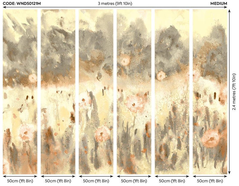 WND50121M Meadow Clay & Flint Mural by Ohpopsi