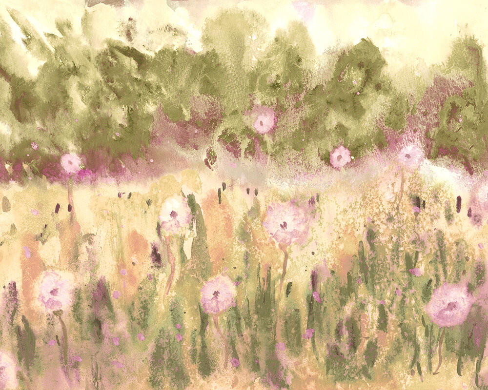 WND50123M Meadow Heather & Olive Mural by Ohpopsi