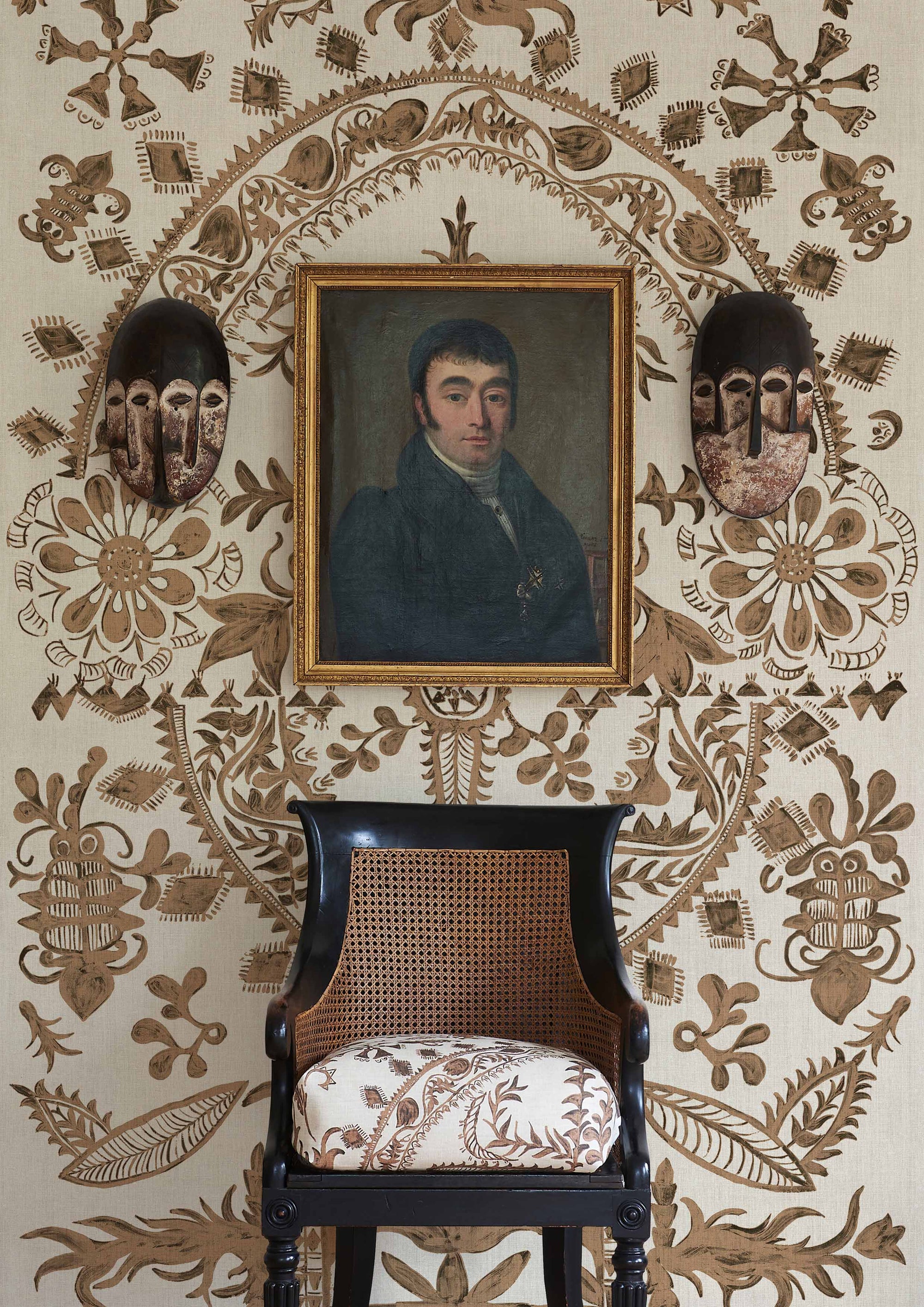 LW 344 641 Womad Lg 100 Henna Wallpaper by Lewis & Wood