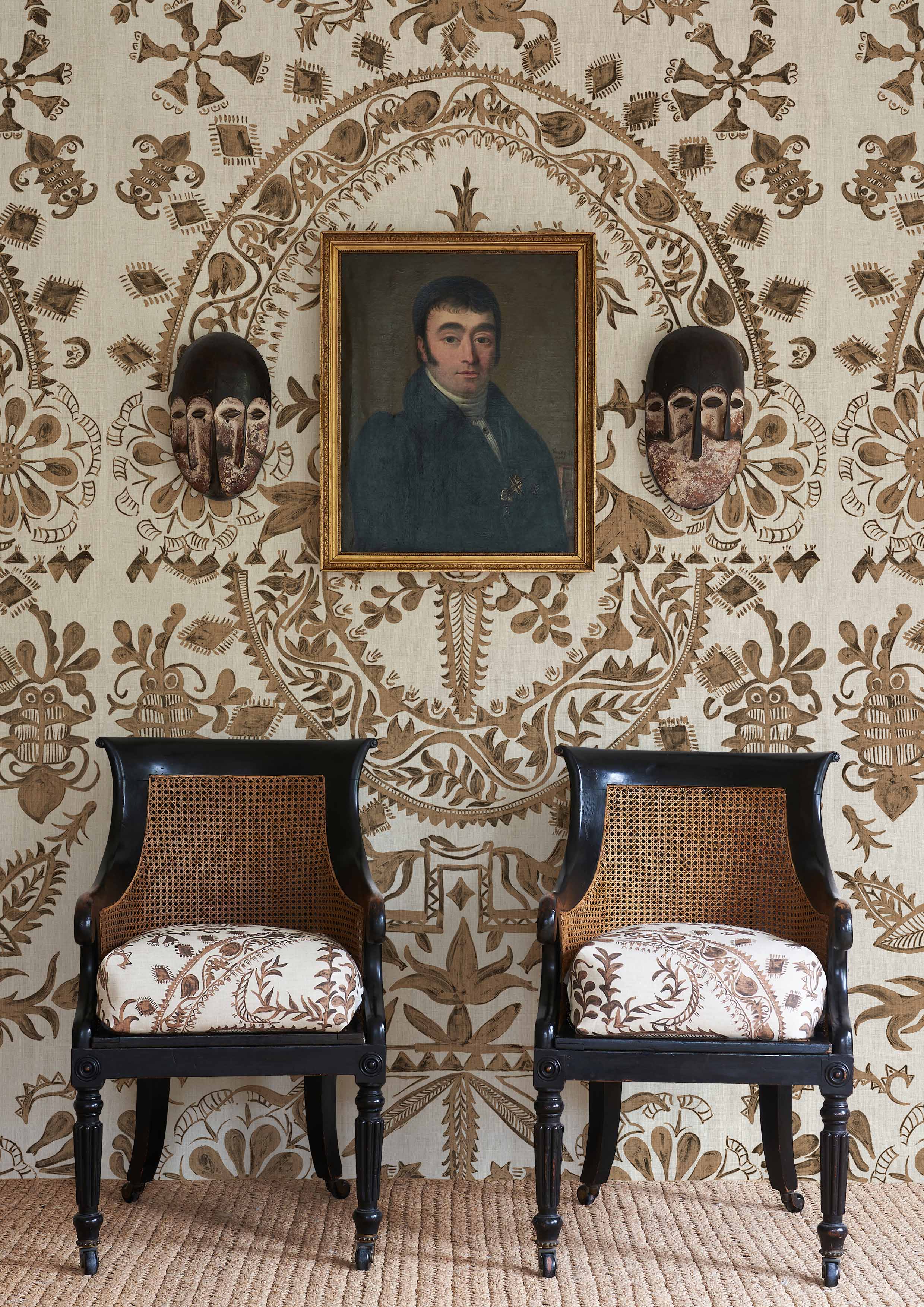 LW 344 641 Womad Lg 100 Henna Wallpaper by Lewis & Wood