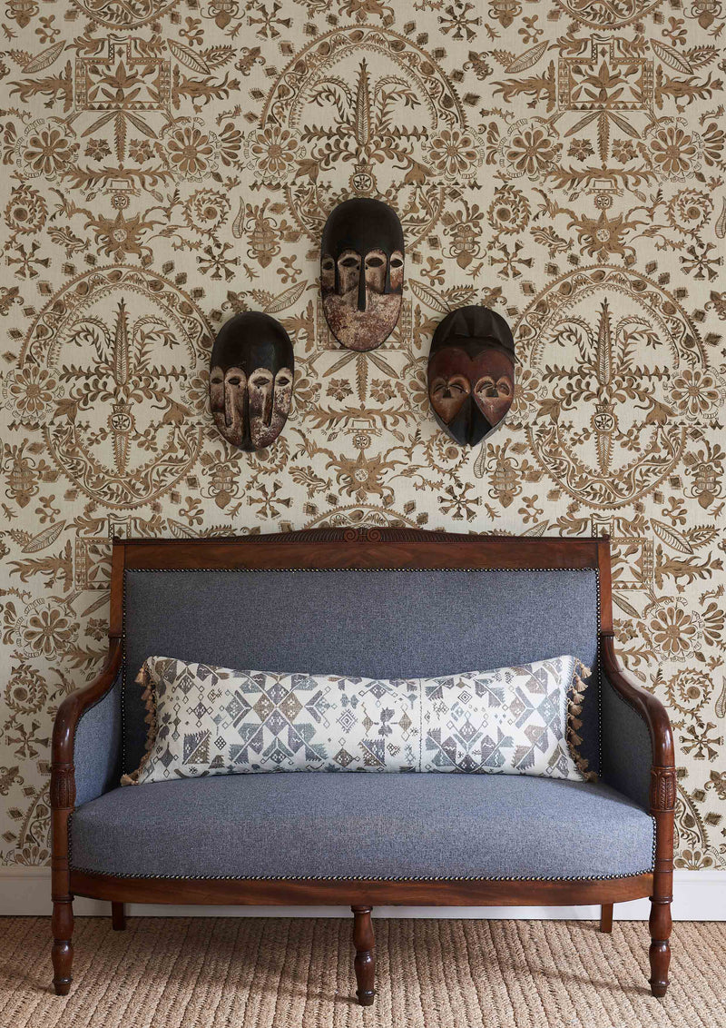 Womad Lg 50 Henna Travel Trunk Wallpaper by Lewis & Wood