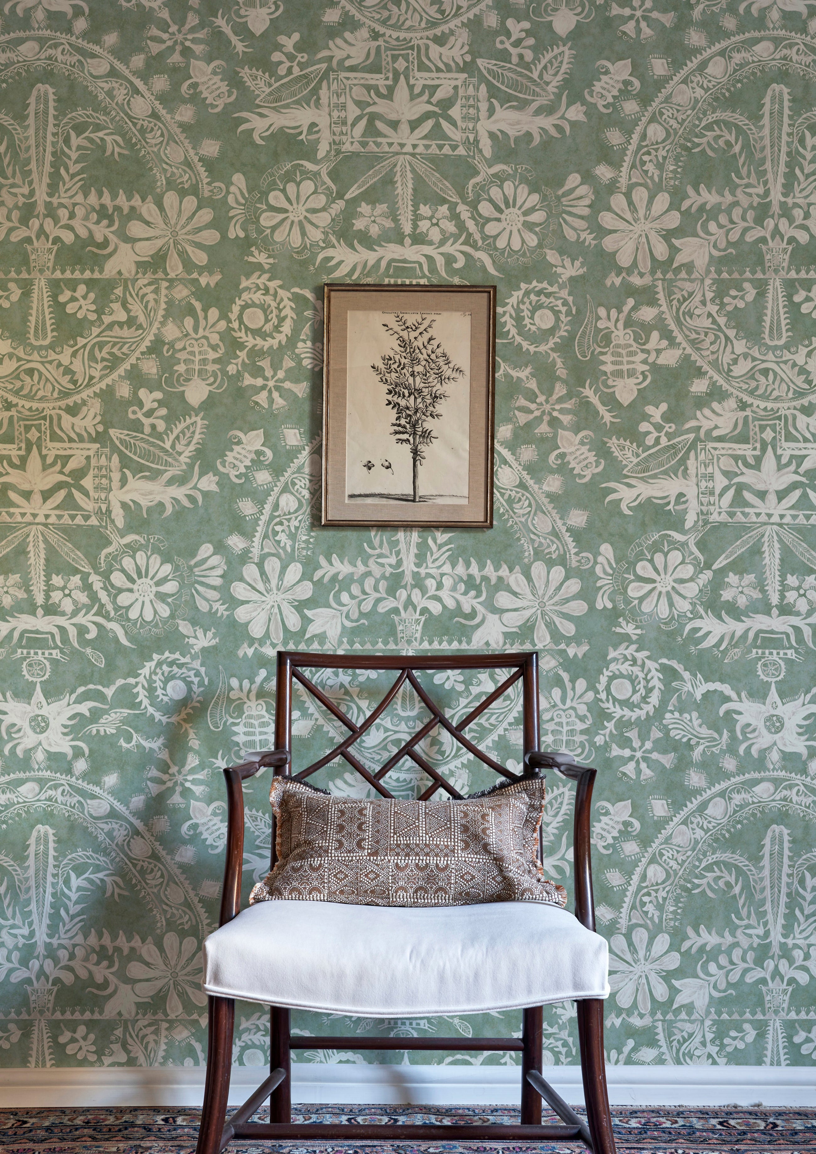 LW 211 556 Womad Sagebrush Wallpaper by Lewis & Wood