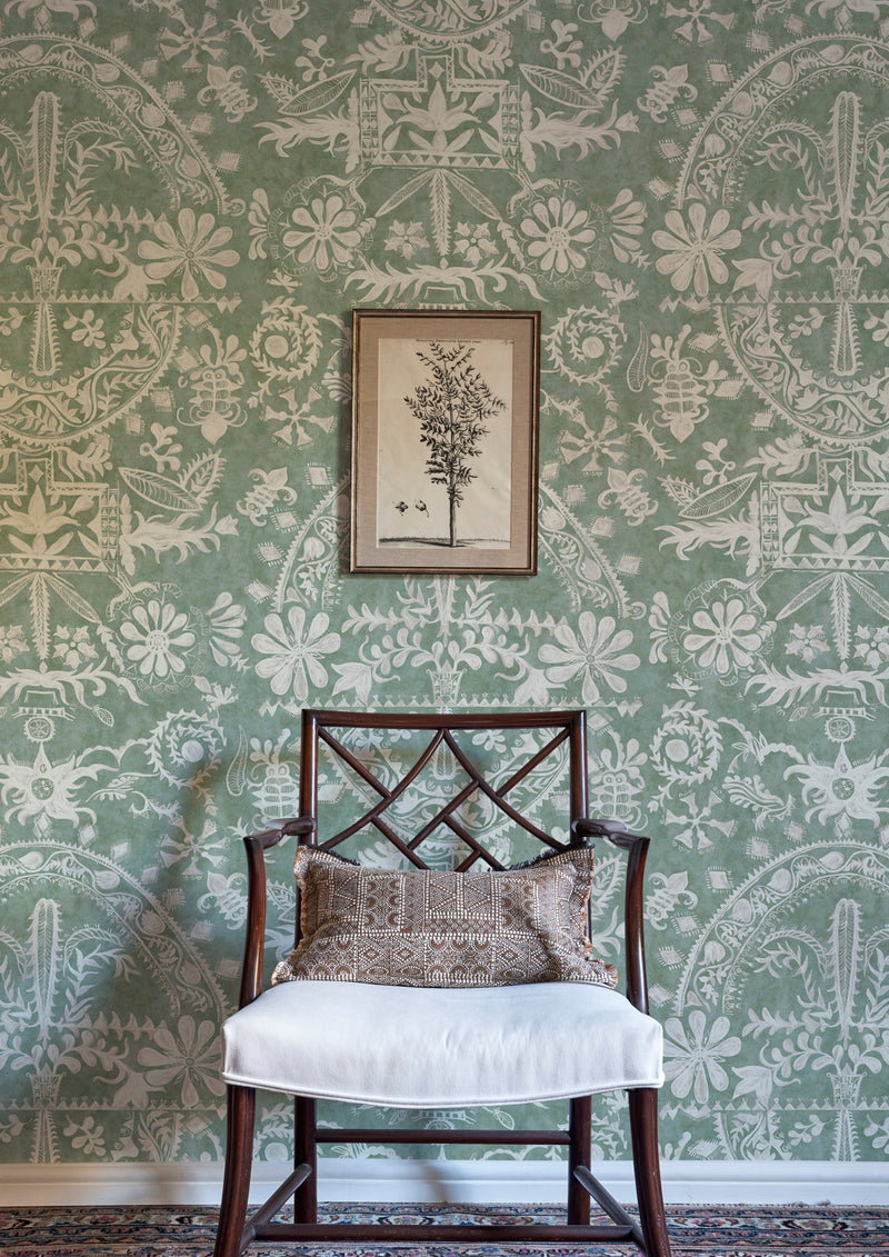 LW 211 556 Womad Sagebrush Wallpaper by Lewis & Wood