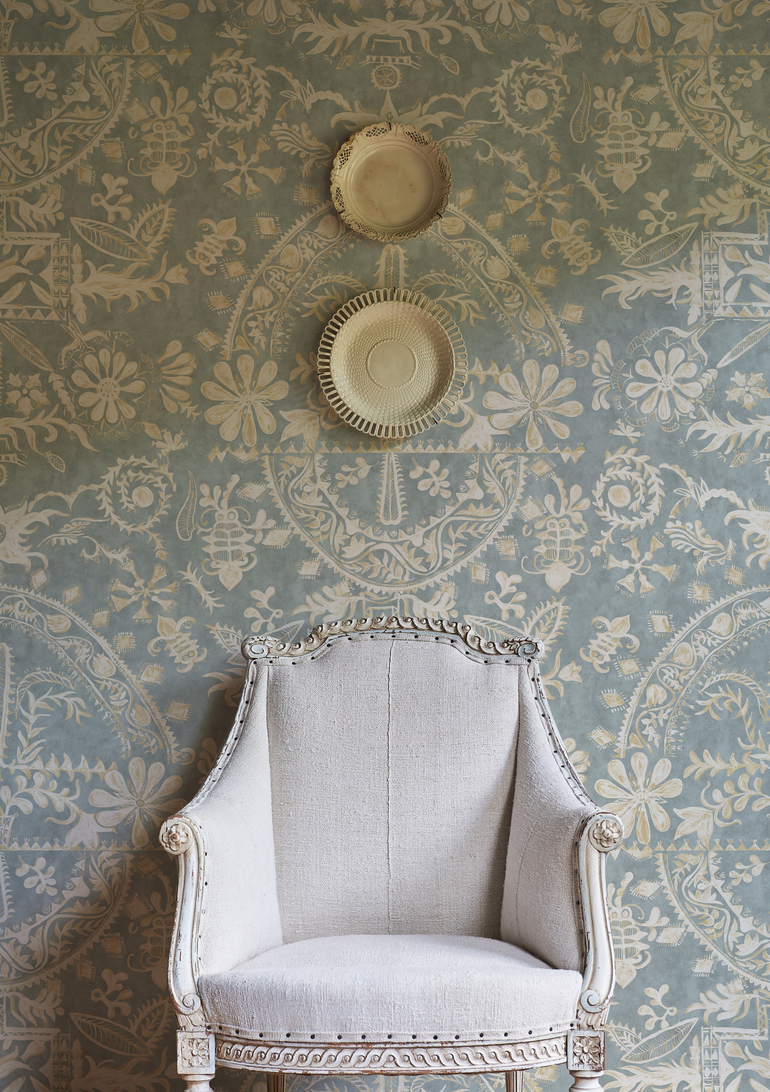 Womad Stream Travel Trunk Wallpaper by Lewis & Wood