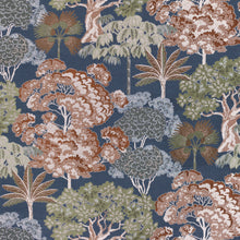 Woodlands Navy Fabric by Wylder
