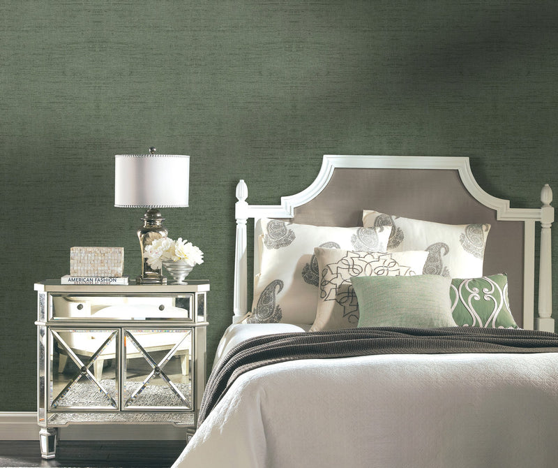 Brushed Texture Green Wall Textures Wallpaper by Galerie — roomshot 1