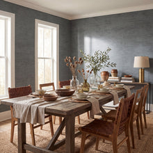 Brushed Texture Blue / Bronze Brown Wall Textures Wallpaper by Galerie — roomshot 1