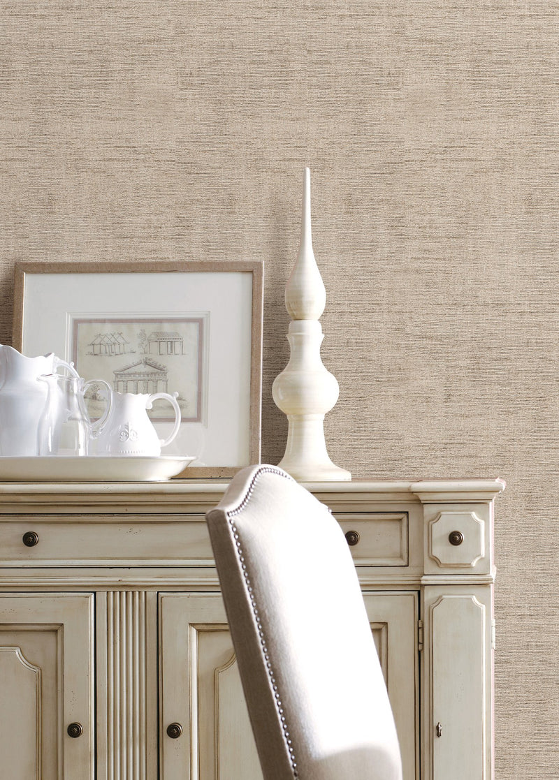 Brushed Texture Beige Wall Textures Wallpaper by Galerie — roomshot 1