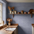 Brushed Texture Blue Grey / Silver Wall Textures Wallpaper by Galerie — roomshot 1