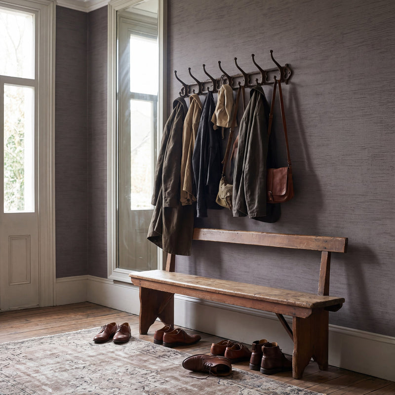Brushed Texture Charcoal Wall Textures Wallpaper by Galerie — roomshot 1