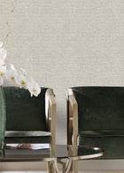 Linen Crosshatch Grey Wall Textures Wallpaper by Galerie — roomshot 1