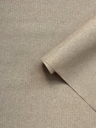 Linen Crosshatch Taupe Wall Textures Wallpaper by Galerie — roomshot 2