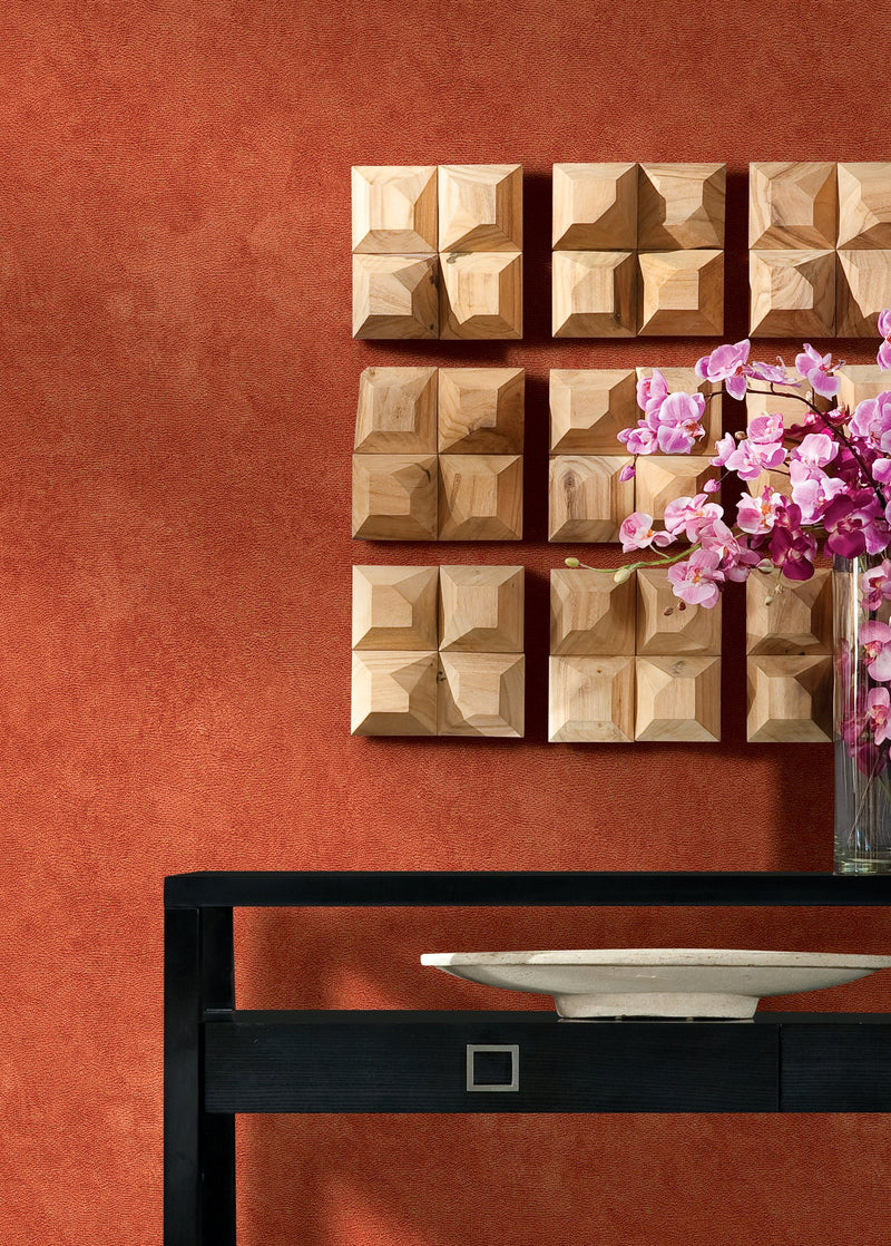 Soft Mottle Red Wall Textures Wallpaper by Galerie — roomshot 1