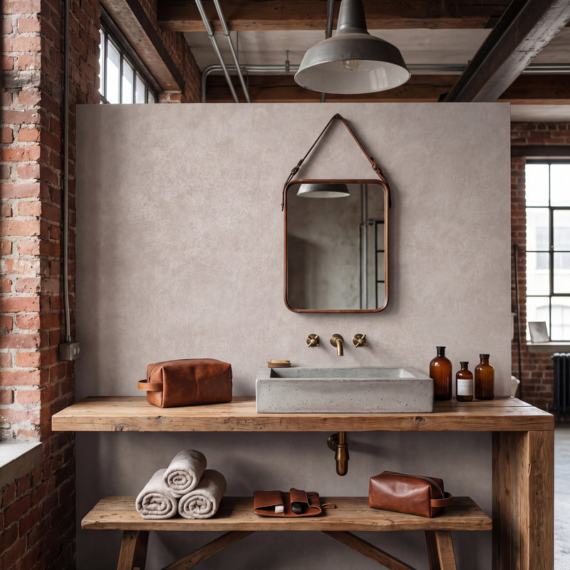 Soft Mottle Pale Greige Wall Textures Wallpaper by Galerie — roomshot 1