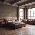 Soft Mottle Brown Wall Textures Wallpaper by Galerie — roomshot 1