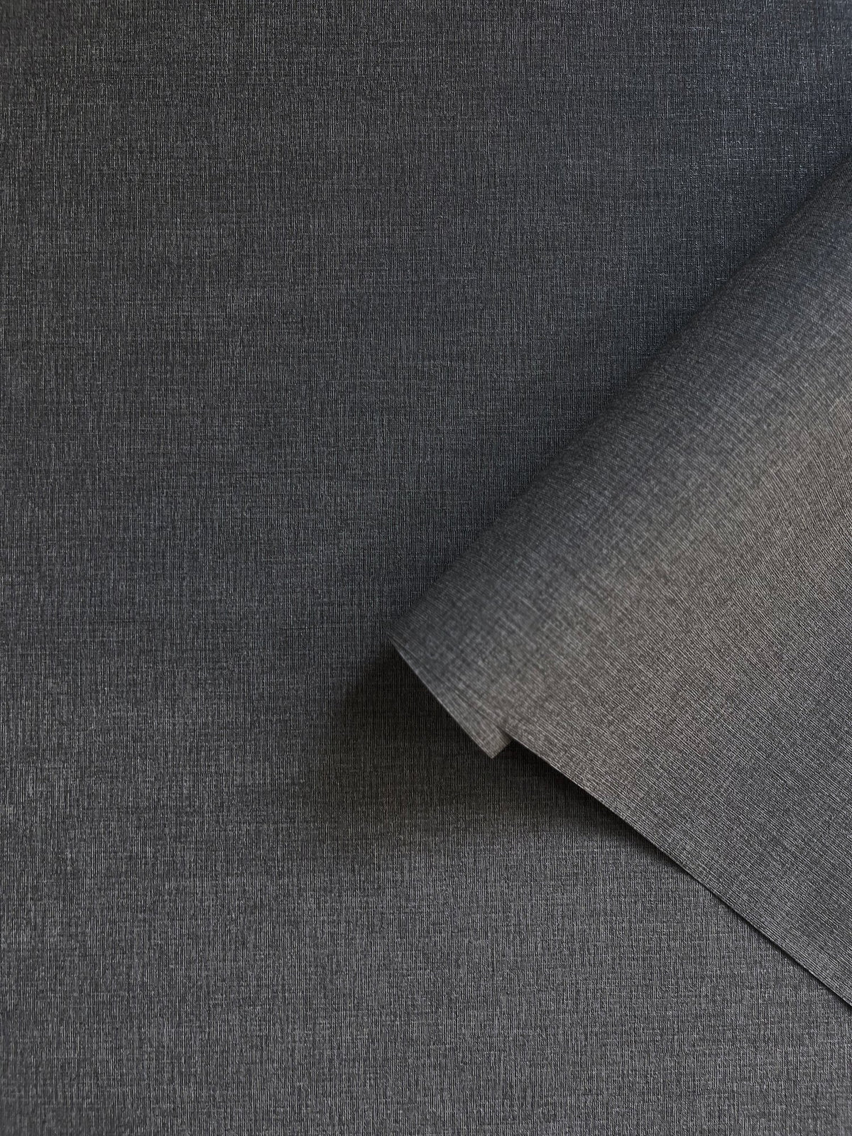 Textile Grid Dark Grey Wall Textures Wallpaper by Galerie — roomshot 2