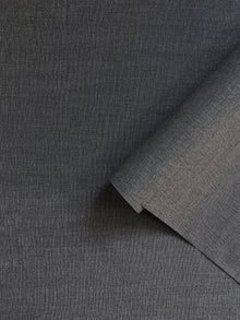 Textile Grid Dark Grey Wall Textures Wallpaper by Galerie — roomshot 2