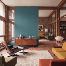 Textile Grid Aquamarine / Blue Wall Textures Wallpaper by Galerie — roomshot 1