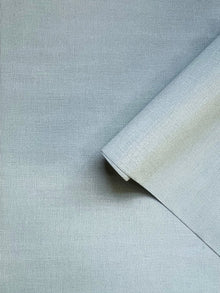 Textile Grid Light Blue Wall Textures Wallpaper by Galerie — roomshot 2