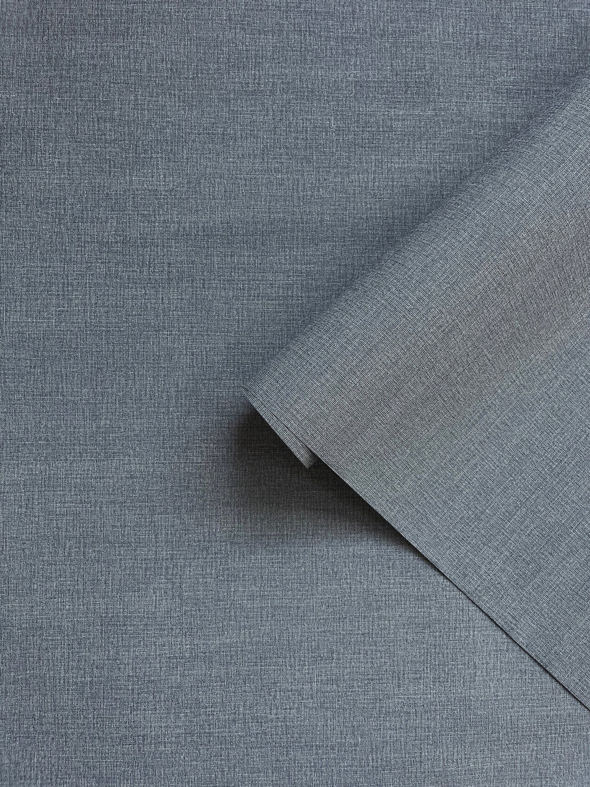 Textile Grid Blue Wall Textures Wallpaper by Galerie — roomshot 2
