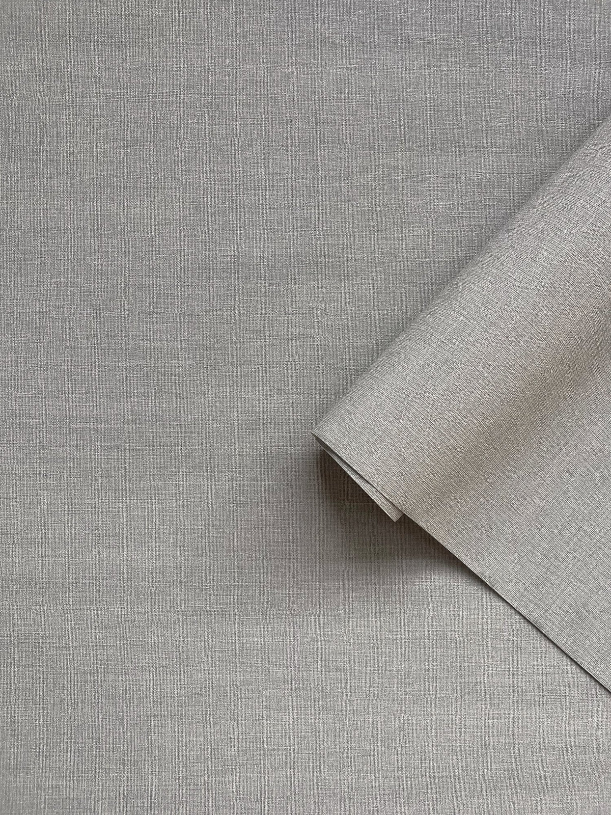 Textile Grid Silver Grey Wall Textures Wallpaper by Galerie — roomshot 2