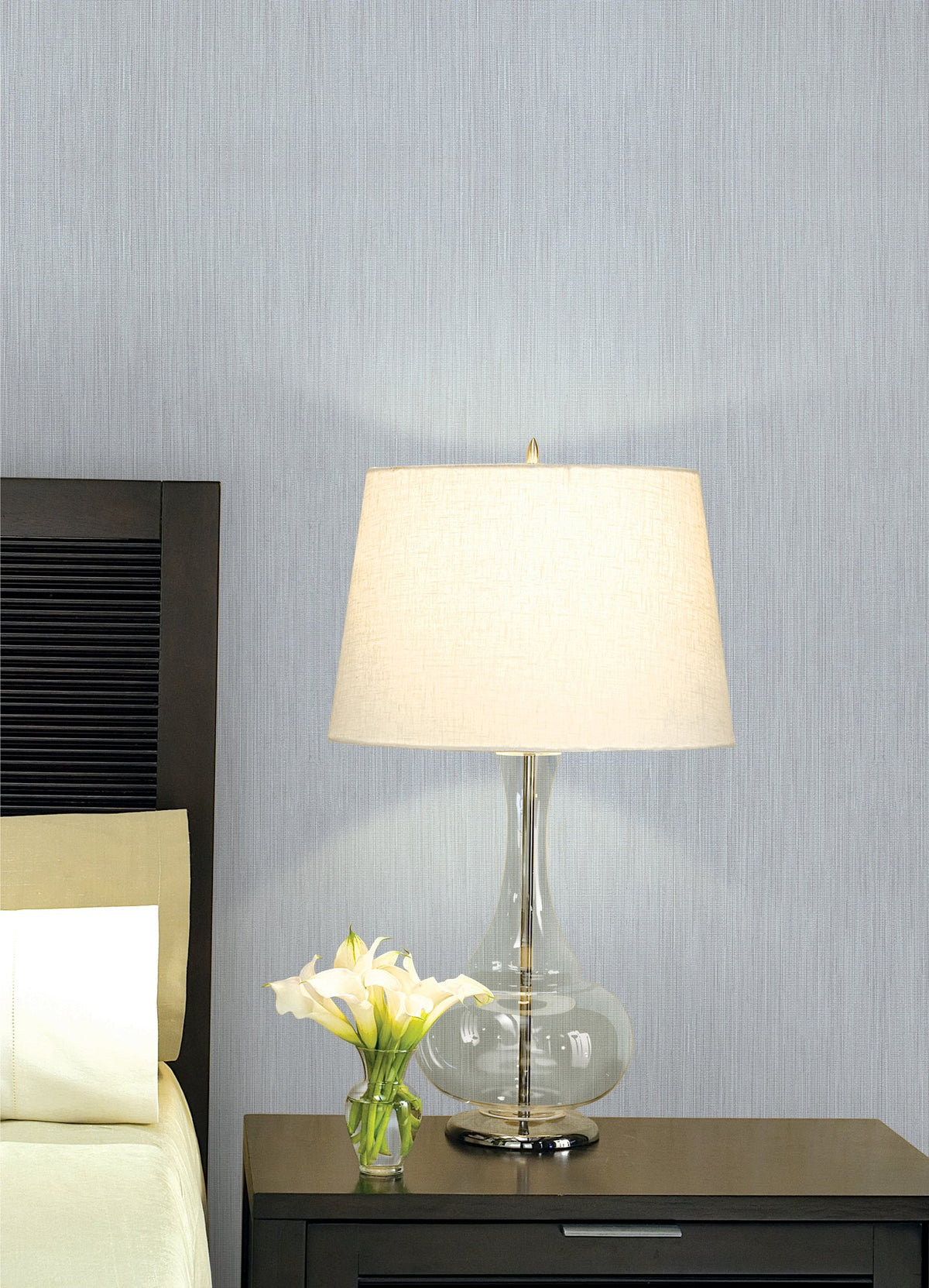 Vertical Streak Grey Wall Textures Wallpaper by Galerie — roomshot 1