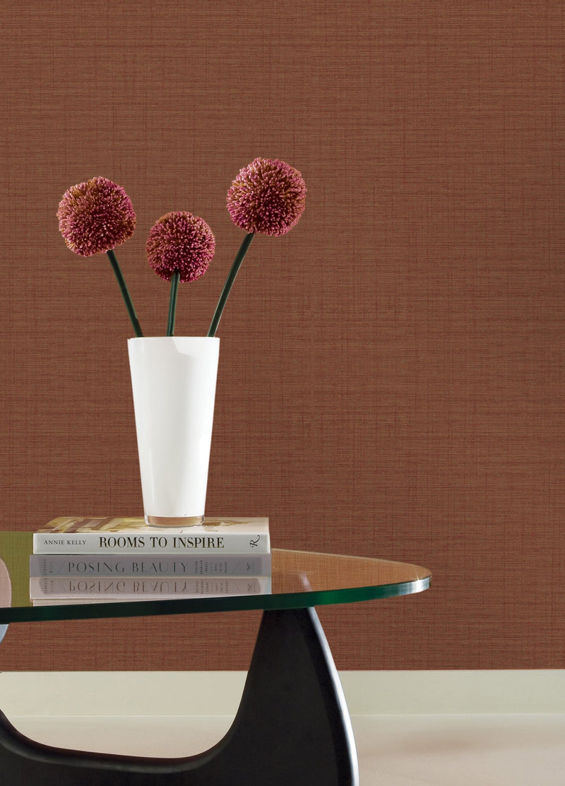 Papyrus Weave Red Wall Textures Wallpaper by Galerie — roomshot 1