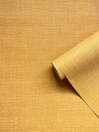 Papyrus Weave Yellow Gold Wall Textures Wallpaper by Galerie — roomshot 2