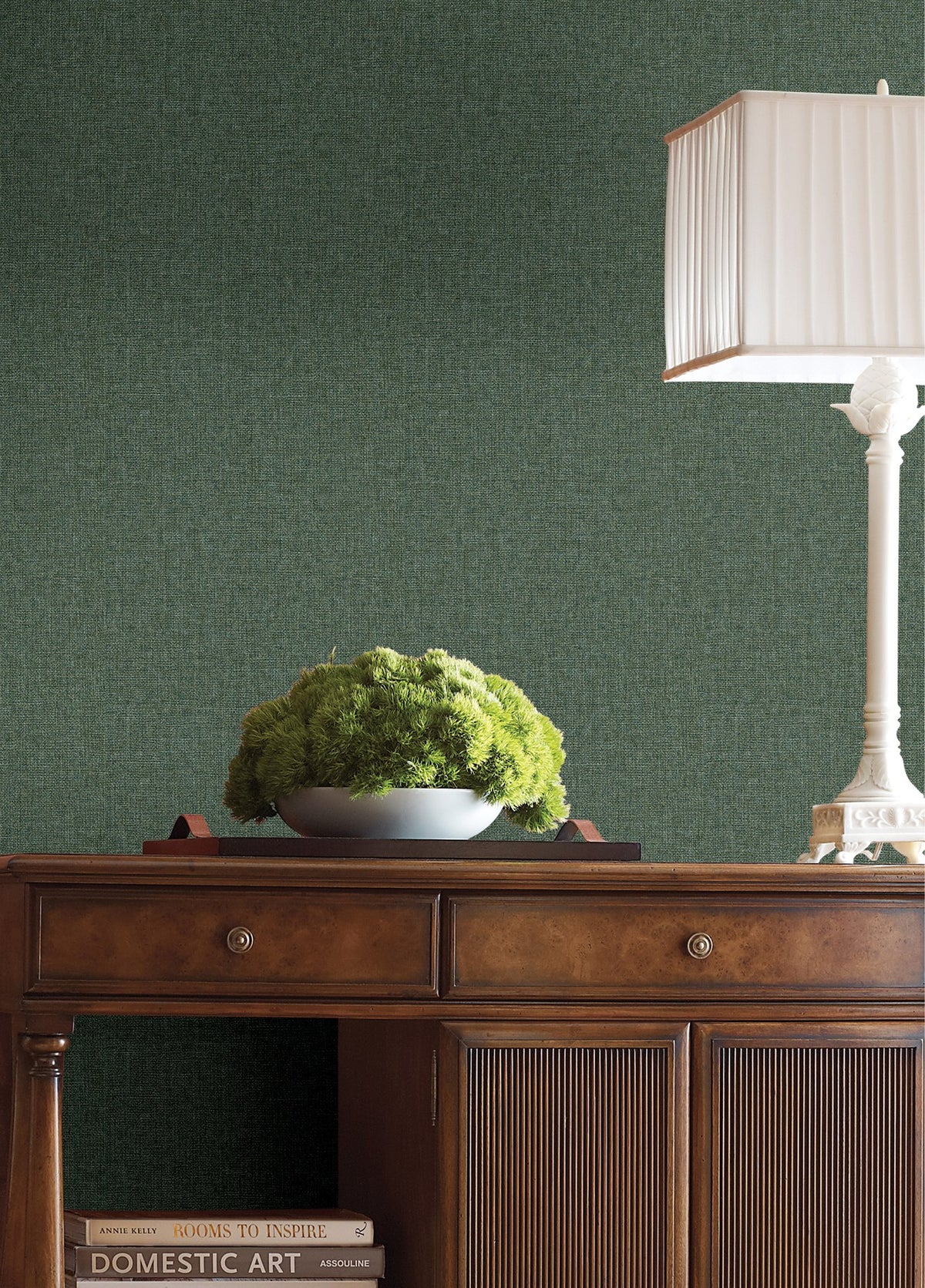Fine Texture Green Wall Textures Wallpaper by Galerie — roomshot 1