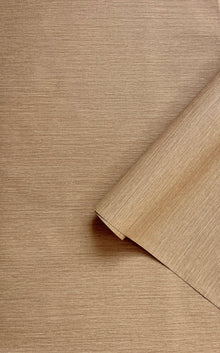 Horizontal Grain Brown Wall Textures Wallpaper by Galerie — roomshot 2
