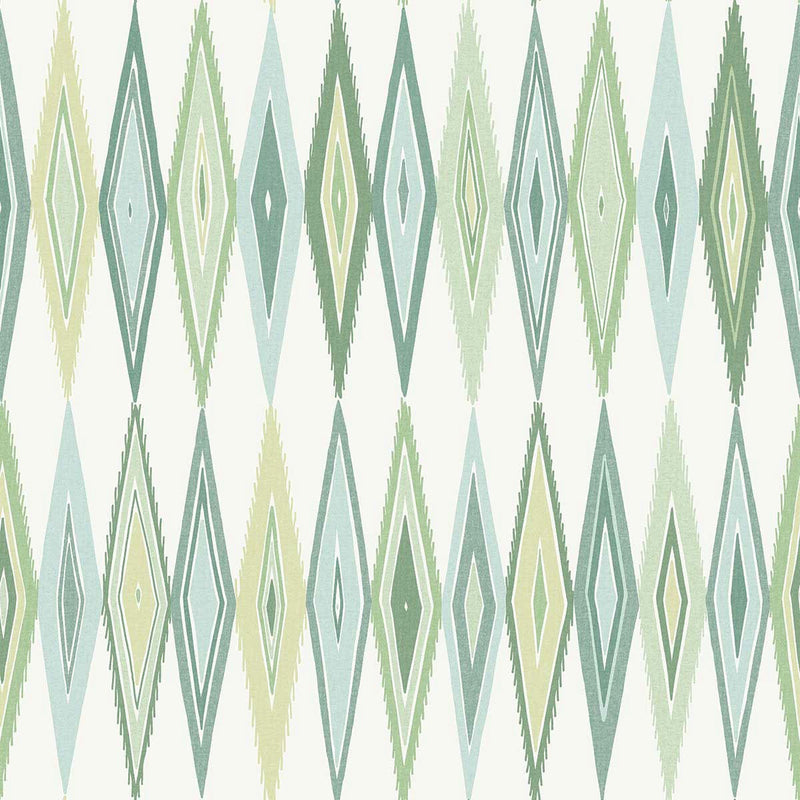 WTK20004 Geometric Harmony The Keys Green Wallpaper by Today Interiors