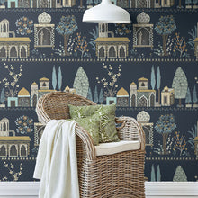 WTK20102 Enchanting Garden The Keys Moonlit Blue Wallpaper by Today Interiors