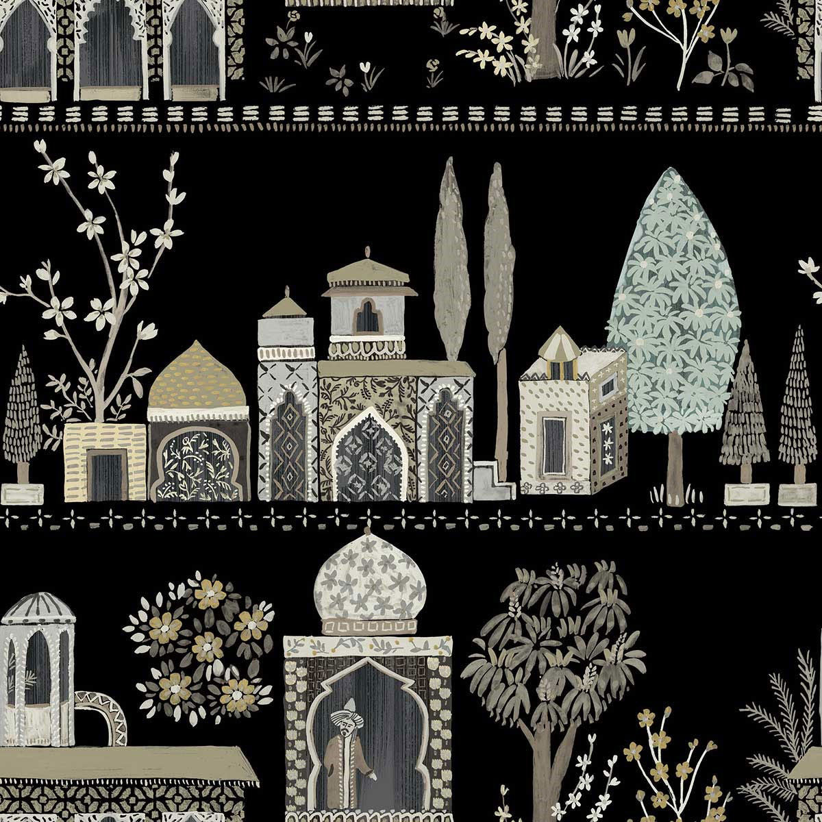 WTK20108 Enchanting Garden The Keys Raven Wallpaper by Today Interiors