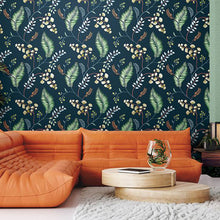 WTK20312 Forest Vines The Keys Navy Wallpaper by Today Interiors