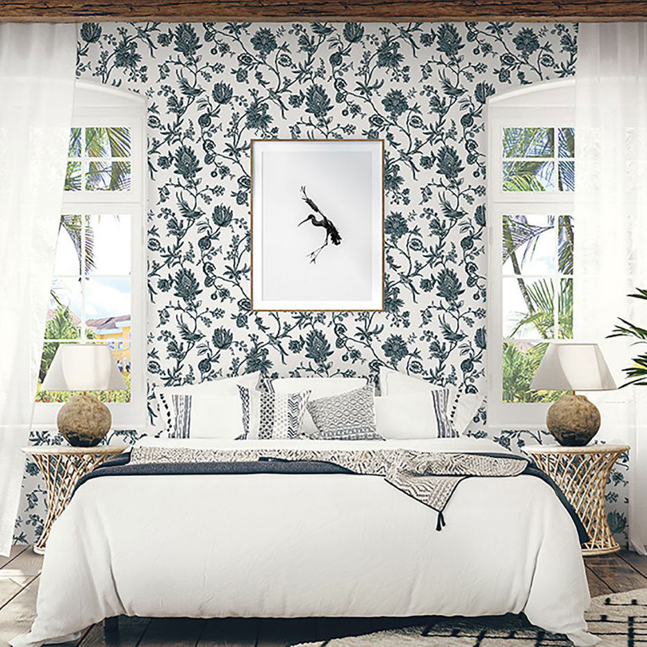 WTK20500 Whimsical Vines The Keys Ink Wallpaper by Today Interiors