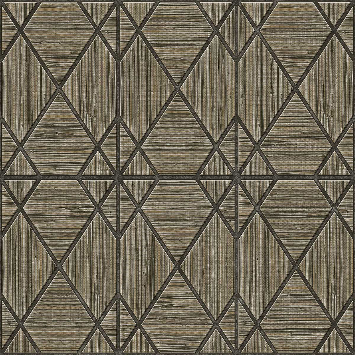 WTK20606 Modern Lattice The Keys Chocolate Wallpaper by Today Interiors