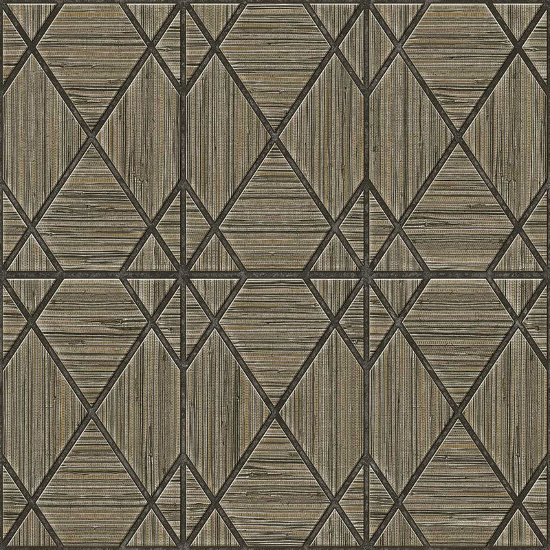WTK20606 Modern Lattice The Keys Chocolate Wallpaper by Today Interiors