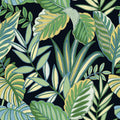 Bold Leaf The Keys Black Wallpaper by Today Interiors