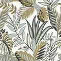 Bold Leaf The Keys Neutral Wallpaper by Today Interiors