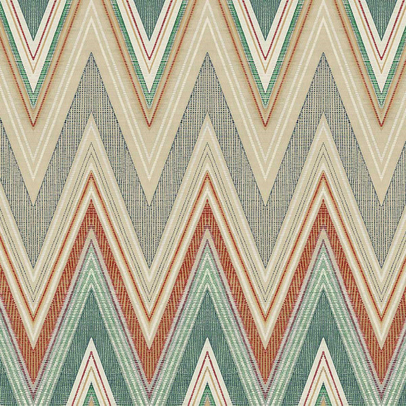 WTK20901 Retro Chevron The Keys Earthy Wallpaper by Today Interiors