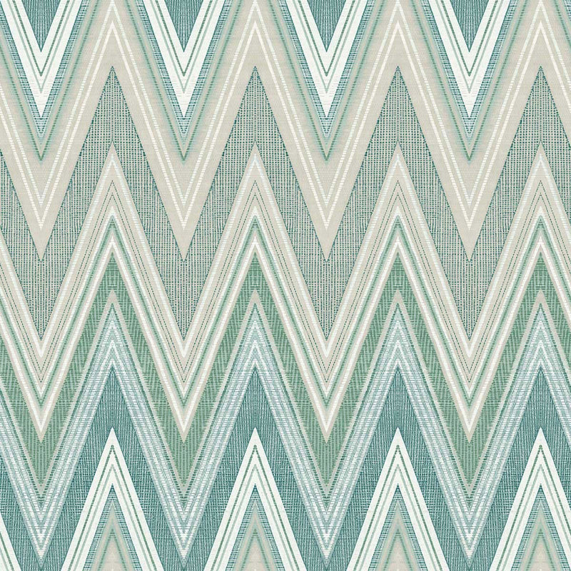 WTK20904 Retro Chevron The Keys Sky Blue Wallpaper by Today Interiors