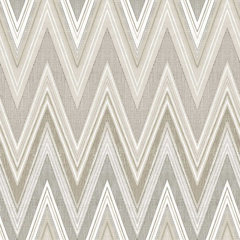 WTK20907 Retro Chevron Textile The Keys Neutral Wallpaper by Today Interiors