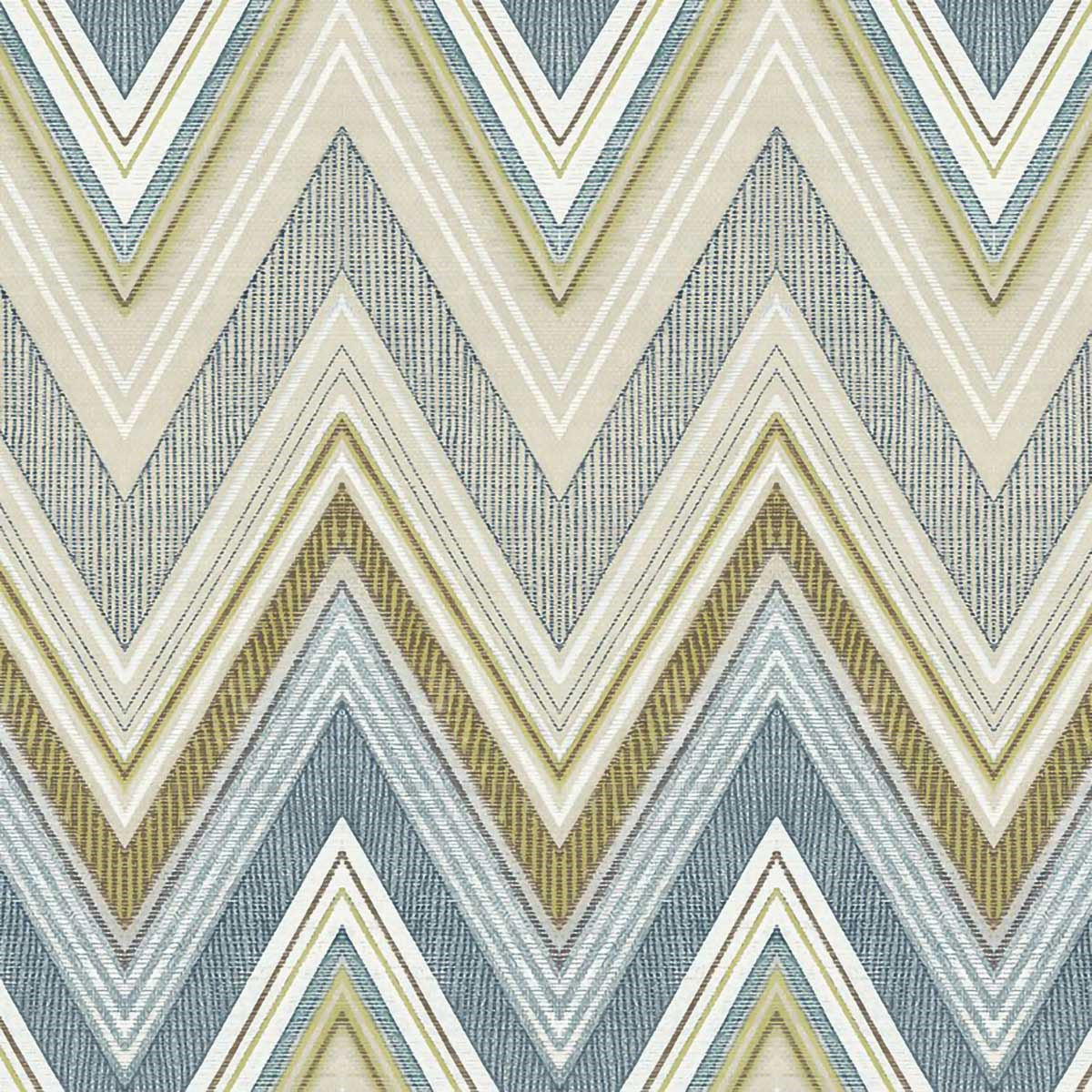 WTK20914 Retro Chevron The Keys Blue/Green Wallpaper by Today Interiors