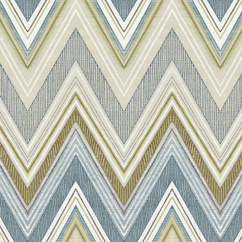 WTK20914 Retro Chevron The Keys Blue/Green Wallpaper by Today Interiors