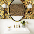 WTK21006 Zoo Friends Metallic The Keys Antique Wallpaper by Today Interiors