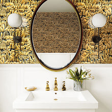 WTK21006 Zoo Friends Metallic The Keys Antique Wallpaper by Today Interiors