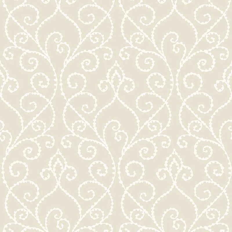 WTK21105 Vine Elegance The Keys Beige Wallpaper by Today Interiors