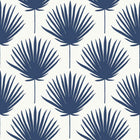 WTK21202 Vibrant Palm The Keys Indigo Wallpaper by Today Interiors