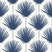 WTK21202 Vibrant Palm The Keys Indigo Wallpaper by Today Interiors