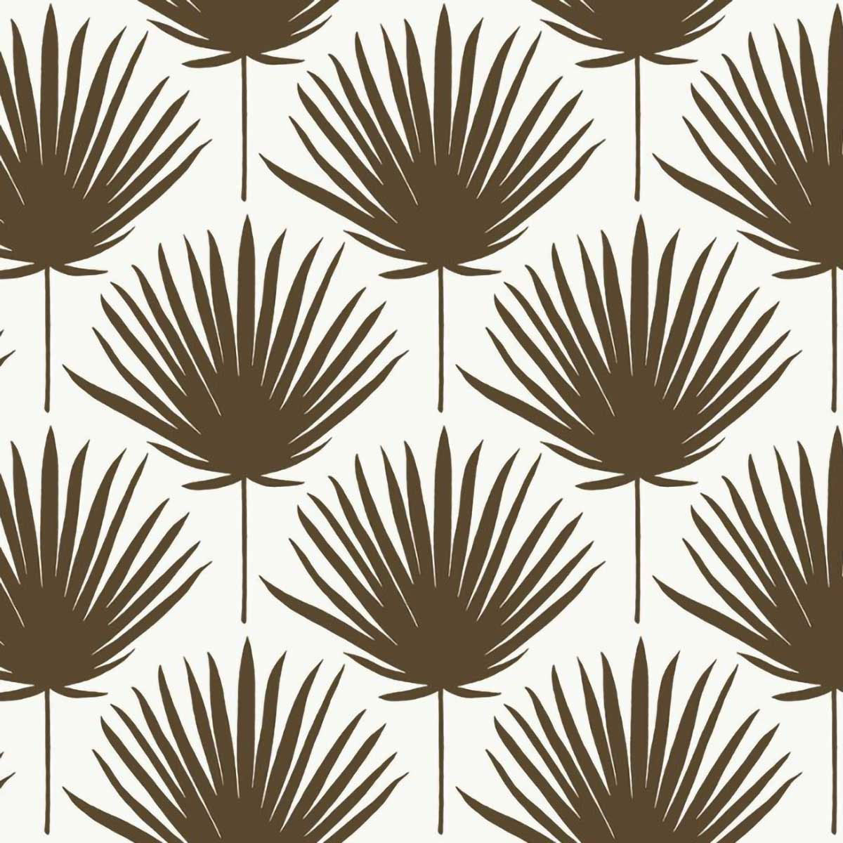 WTK21506 Vibrant Palm Grasscloth The Keys Chocolate Wallpaper by Today Interiors